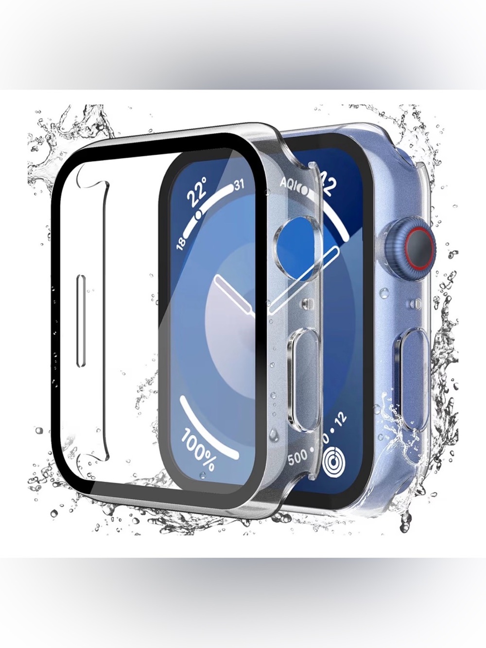 Misxi 2-Pack Waterproof Case for 41mm Apple Watch Series 9/8/7
